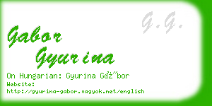 gabor gyurina business card